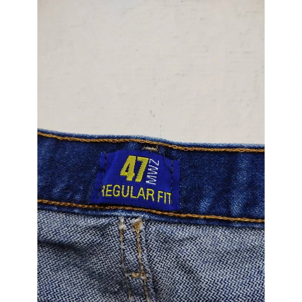 Wrangler Jeans Mens 40x32 Blue Regular Straight Leg Denim Pants 47MWZ (28.5 ins)